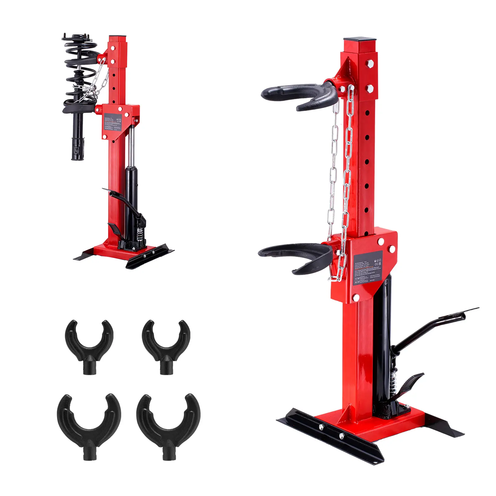 Automotive Hydraulic Strut Coil Spring Compressor Tool, Featuring Versatile Clamps for Car Compressing Tasks