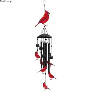 Hummingbird Wind Chime for Outdoor Garden Decor, Metal Hanging Ornament with Melodic Sound and Weather Resistant Design