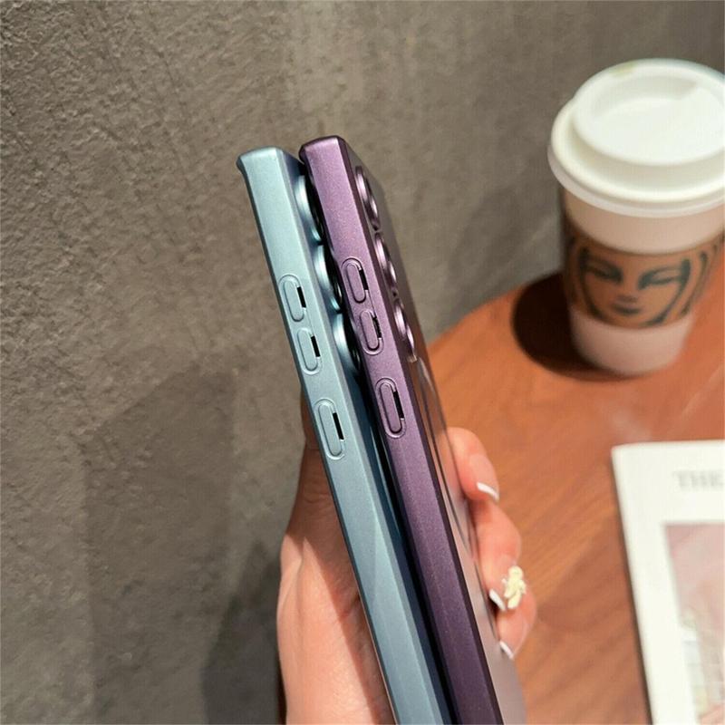 For Samsung Galaxy S24 Ultra S23 Plus S22 S21 S20 Magnetic Mag Safe Cover Matte Luxury Soft Metallic Luster Design with Camera Lens Protector, Shockproof Anti-Scratch Phone Case