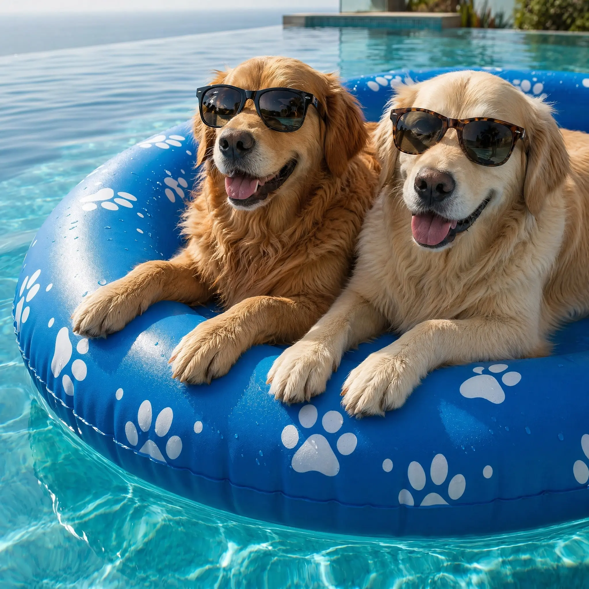 Pool FloatsLarge Inflatable Pool Float Raft for Pets, , Cooling Toy for Small-Medium-Large Dogs, Summer Pool Set Bite Resistant