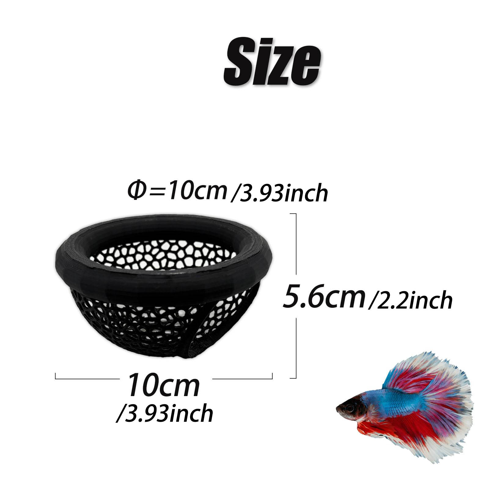 Aquarium Fish Tank Floating Betta Fish Skin Feeder Feeding, Cave & Hammock Combo, Small Fish Food Ring, Hideaway Decor Accessory