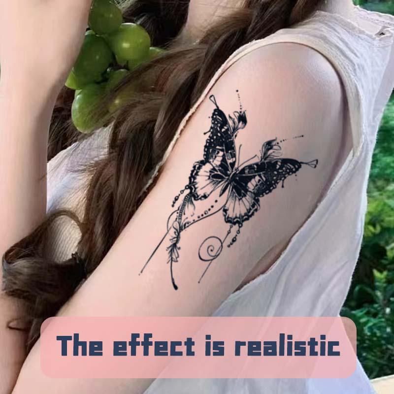 Butterfly Pattern Temporary Tattoo Sticker, 6 Counts/set Realistic Fake Tattoo Sticker, Body Art Sticker for Women & Girls, Sticker Tattoos