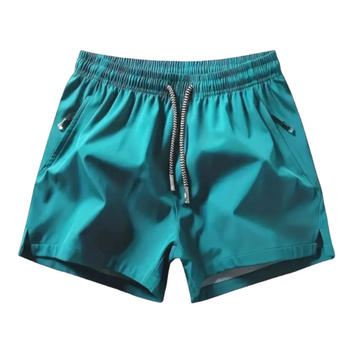 Men’s Multi-Purpose Beach Workout Shorts, Moisture-Wicking Quick-Dry Silky Material, Anti-Theft Zipper Storage Pockets, Unique Twisted Stripe Drawcord, Split Side Hem for Extra Mobility, High Elastic Comfort Waist, Versatile Loose Fit Shorts for Surfing,