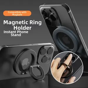 MagSafe Dual-Sided Magnetic Phone Stand, Alloy Metal Desk Holder, Ultra-Thin Design for iPhone