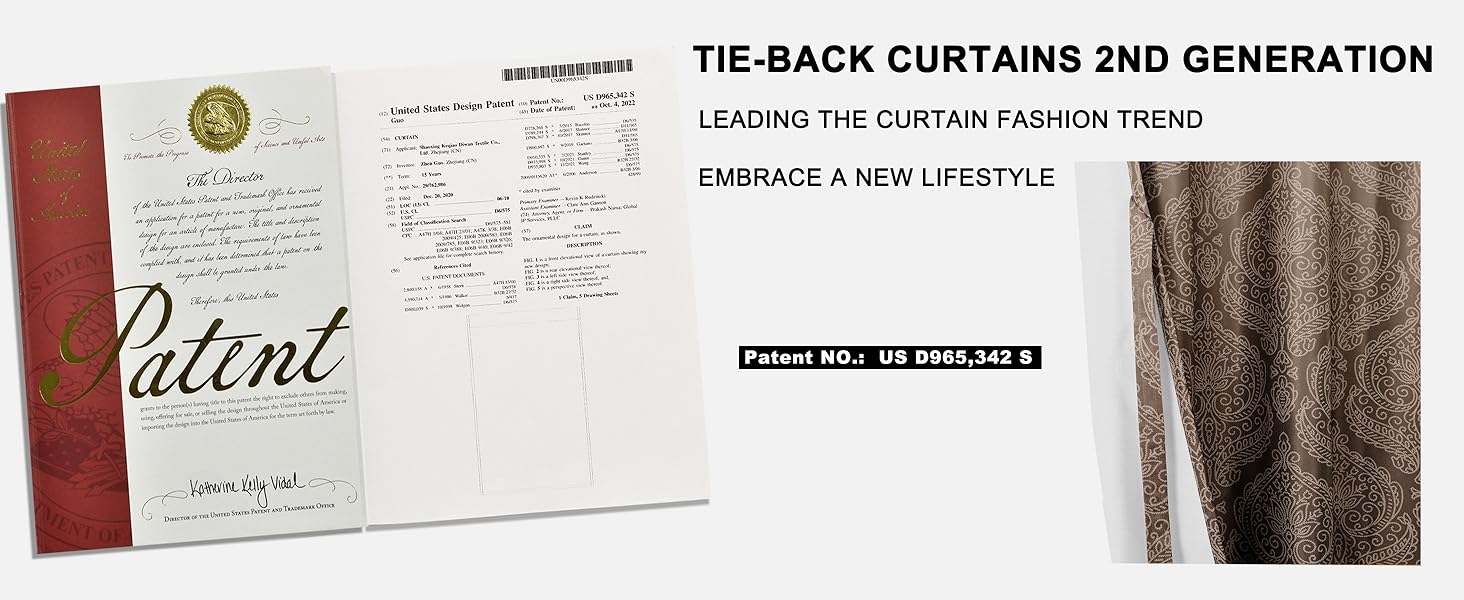 DWCN Purple Ombre Room Darkening Curtains for Bedroom - Back Tab Elegant Damask Thermal Insulted Window Drapes with Tiebacks Light Blocking Curtains for Living Room, 2 Panels, W52 x L84