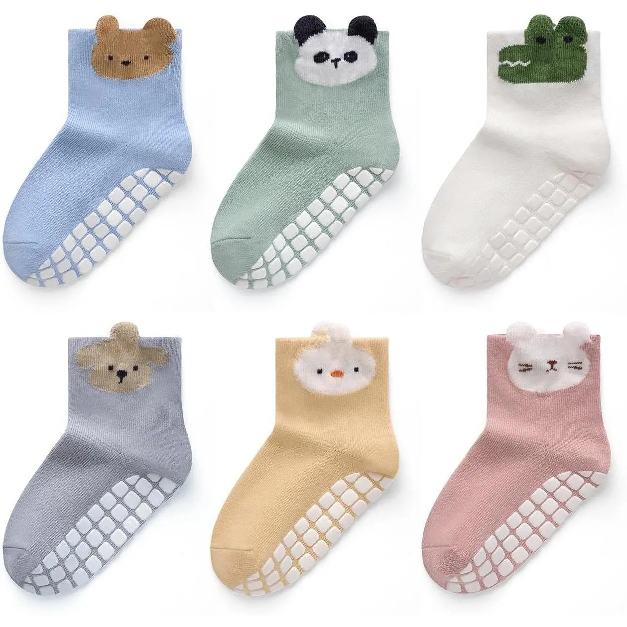 Baby Non Slip Ankle Socks with Grippers  0 Months-10 Years Old Walking Socks
