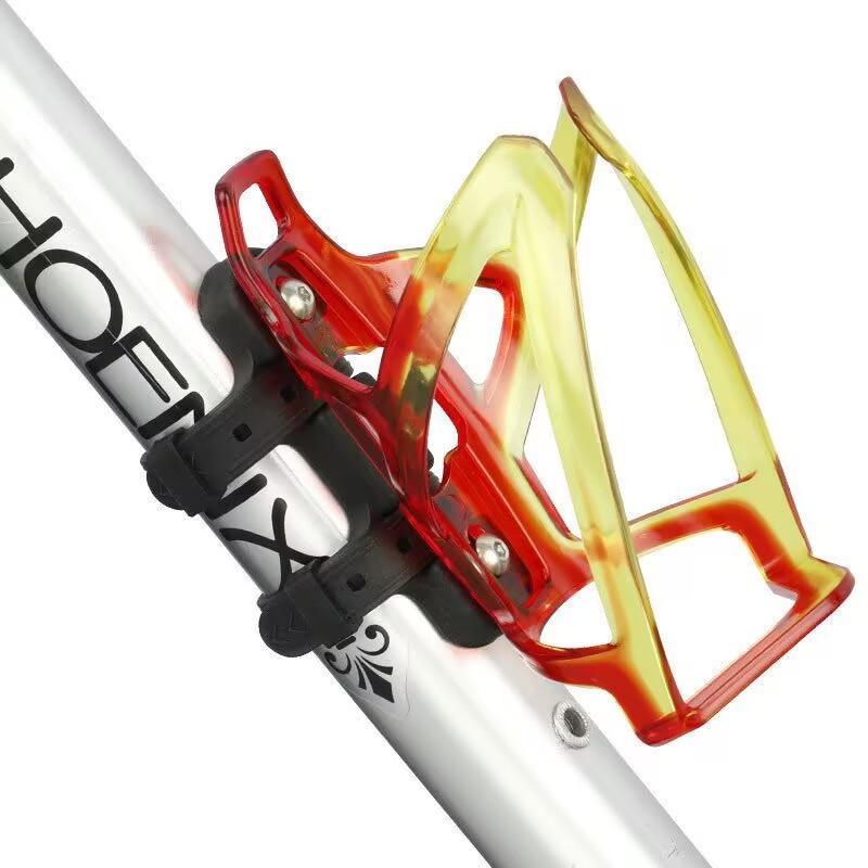 Mountain and Road Bike Water Bottle Holder Quick-Release Mount & Screw Wrench Options Black Black-Red Black-Blue Blue-Purple Hole-Free Installation Safe & Stable Plastic Resin Material