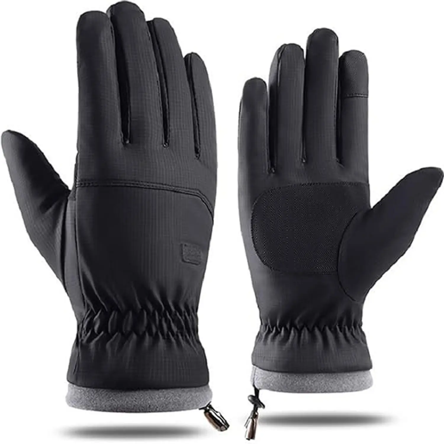 Men's Winter Warm Gloves, Windproof & Waterproof, Thick Fleece, Cold-Proof, Touch Screen, Outdoor Cycling & Skiing Gloves