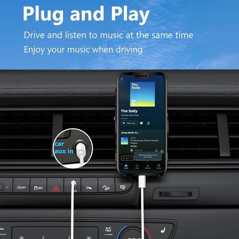 USB C to 3.5mm AUX Audio Adapter Cable, Type-C to 3.5mm AUX Audio Headphone Line, Compatible with iPhone 16 Pro Max/15 Plus/Galaxy S24 23 S22 S21 S20 Note 20/Pixel 9/8/7/6