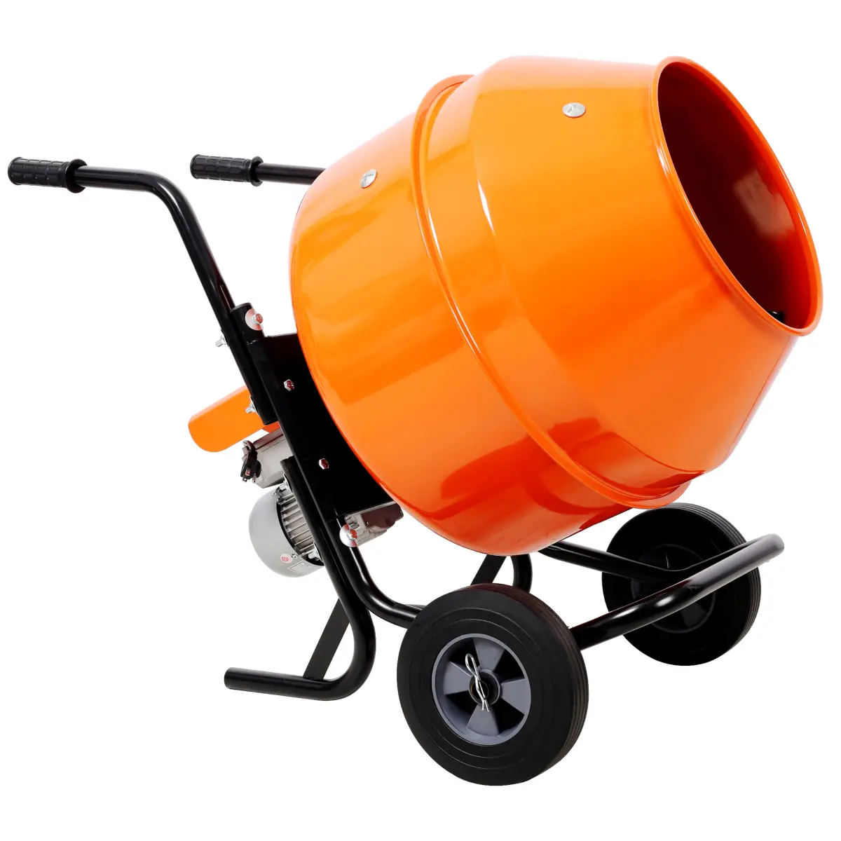 Aobtkel5CUFT(150L) horizontal portable cement mixer,Wheel Barrow Portable Cement Concrete Mixer 110V-60HZ,orange color , CSA Certificated