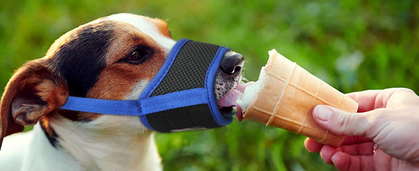 Dog Muzzle,Soft Nylon Muzzle Anti Biting Barking Chewing,Air Mesh Breathable Drinkable Adjustable Loop Pets Muzzle for Small Medium Large Dogs 4 Colors 4 Sizes (Black, L) PET MUZZLE pet muzzle