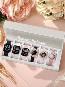 women's cute fashion round dial quartz watch, fashion watch set for party, daily decor, trendy all-match & exquisite watch set for birthday gift