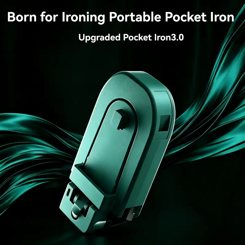 Portable Mini Travel Iron, HERO ROAD Handheld Dry Iron, 220W Low Power Fast Heating Ceramic Honeycomb Soleplate, Dry & Wet Dual Use, Foldable Design for Business Trip, Dormitory & Household Clothes Ironing