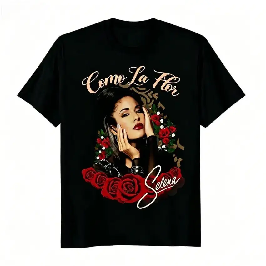 Selena Quintanilla Como La Flor T-Shirt| 100% Cotton Vintage Tejano Music Fan Gift Tee women Womenswear Tshirt