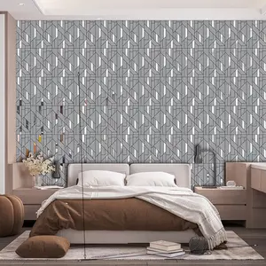 10pcs Luxury Wood Grain Decorative Wall Panels, Self-Adhesive Gold Foil Reflective Vinyl PVC, Waterproof Durable, Easy DIY Installation, Home Decor