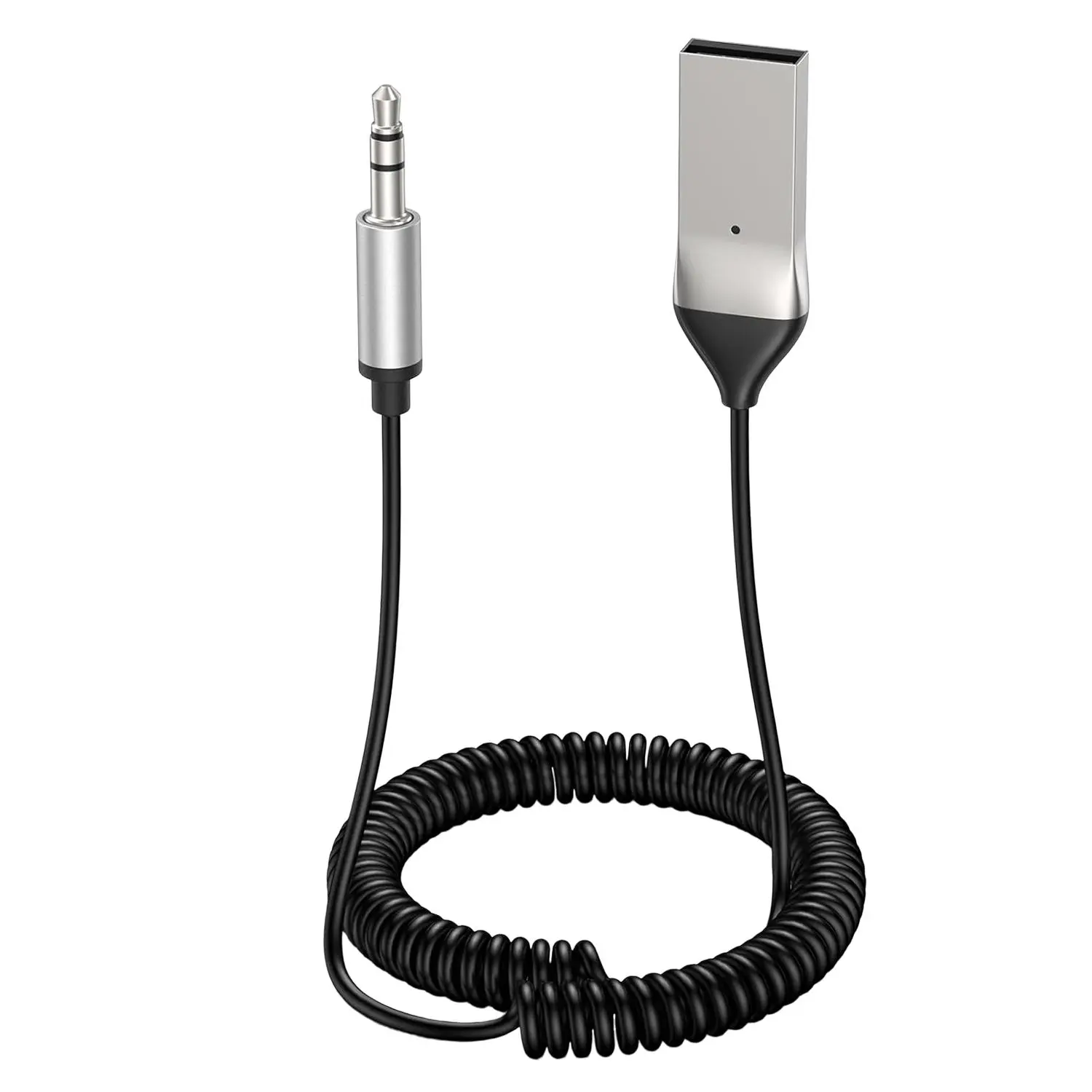 Aux to Bluetooth 6.0 Adapter 3.5mm Bluetooth Receiver for Car USB 2.0 to 3.5mm Jack Kit with Built-in Microphone Aux Input for Hands-Free Calls Compatible with Car Speaker and Home Audio#SummerWins