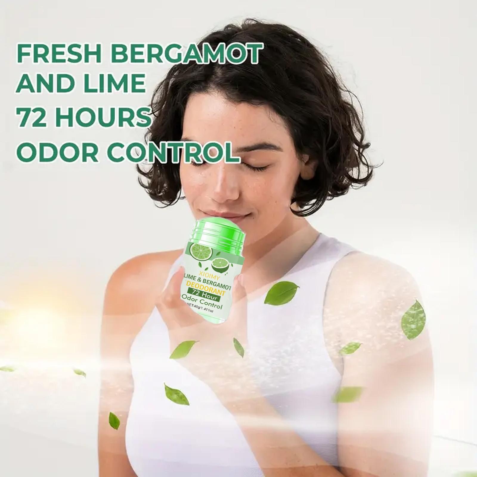 Lemon & Mandarin Deodorant Stick, Long-Lasting Fresh Scent, Aluminum-Free, 72h Odor Protection, Odor Neutralizer, Suitable for Underarms, Body, Women & Men