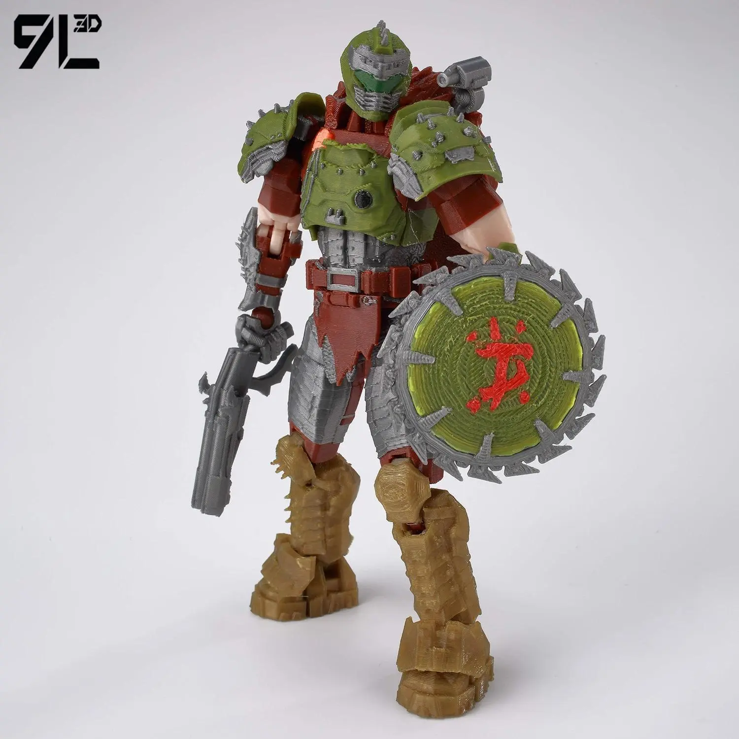2026 hot item 9L3D Printed Doom Slayer Action Figure Dummy13 with Super Shotgun T13 Multi-Jointed Collectible Toys Titan13 Lucky13 Boy Toys