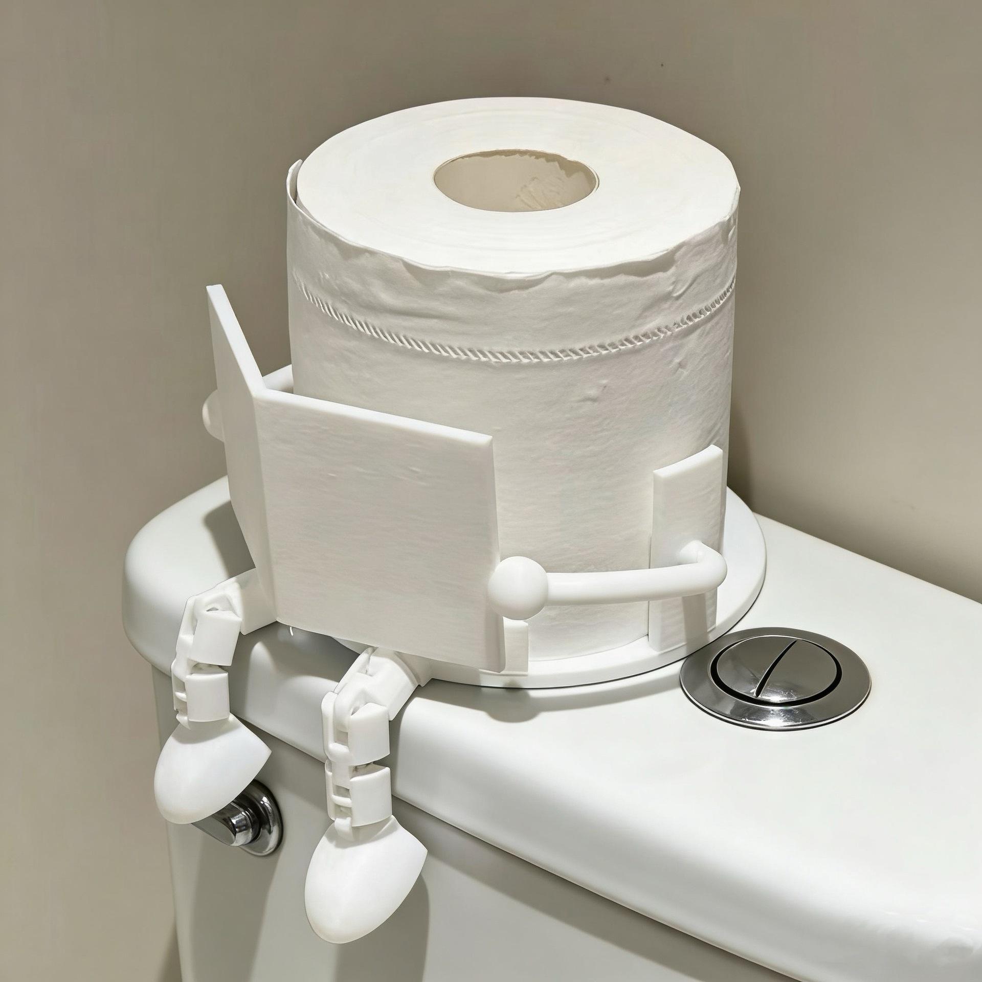 3D Printed Reading Buddy Toilet Paper Holder, Funny Bathroom Decor, Unique Toilet Paper Stand for Bathroom