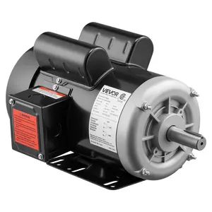 VEVOR 5 HP Electric Motor, 3450RPM Air Compressor Motor, CW/CCW Rotation, 0.875 inch Shaft Diameter, 2.25inch Shaft Length, 10.14N. m Torque, Single-Phase, 230V, TEFC Cooling