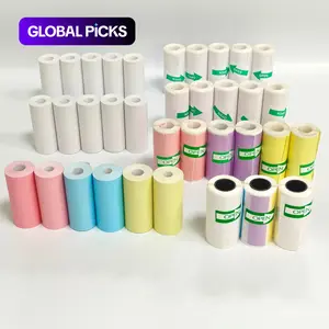 Thermal Printer Paper, 35-Roll Pack Self-Adhesive Colorful Label Paper, Thermal Printing Labels, Sticky Label, Stickers for Photos, DIY Scrapbooks, Notes, Lists and Memos, Compatible with Portable Printers