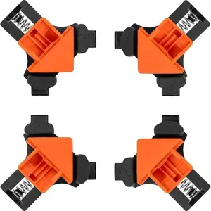 4Pcs 90 Degree Right Angle Clamps, Adjustable Woodworking Corner Fixing Clips Hand Tools