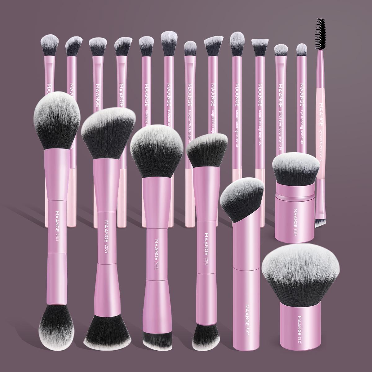 MAANGE 20pcs Professional Makeup Brush Set, Powder Brush Blush Brush Concealer Brush Contour Brush Nose Contour Brush Eyeshadow Brush Eyebrow Brush Detail Brush, Versatile Cosmetic Tools for Beauty Enthusiasts, Makeup Brush Kit