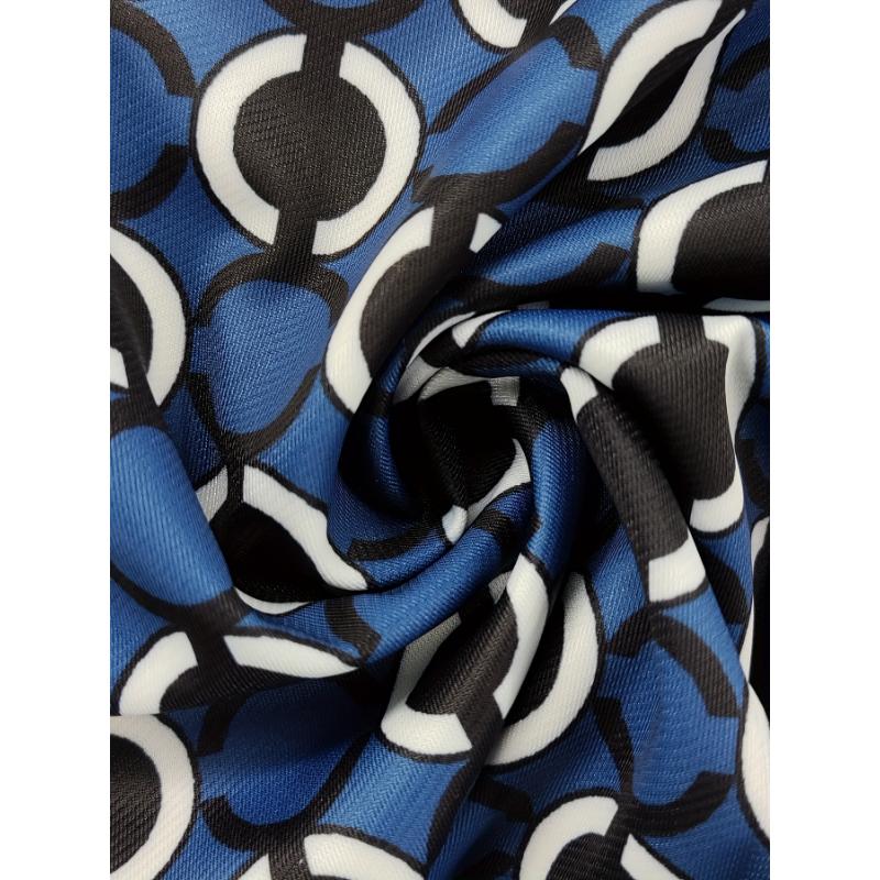 Men's Retro Geometric Polka Dot Print Casual Pants - Street Style Slacks with Dark Blue & Black Pattern, Comfortable Polyester Fabric, Machine Washable, All-Season Wear Menswear Stretch