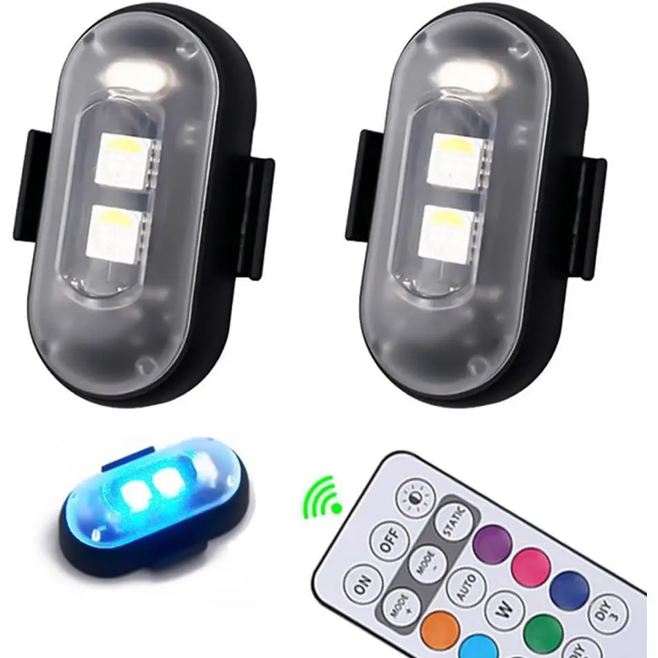 Summer LED Lights for Car, Remote Control / Drone  Light, LED Anti-Collision Lights for Car, Motorcycle, Drone, BikeEmergency Lights for Car Motorcycle Aircraft Scooter Truck Drone Vehicle Glowing Accessories Car Lighting Glowing Toy Accessories