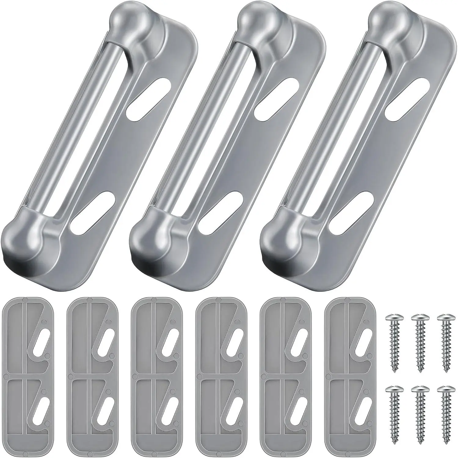 3 Pack Screen Door Spring Strike Plate(Low Profile Spring,) | Spring  Screen and Storm Door Hardware Kit,  Painted, Applied for  Rigid Interior Latch Systems