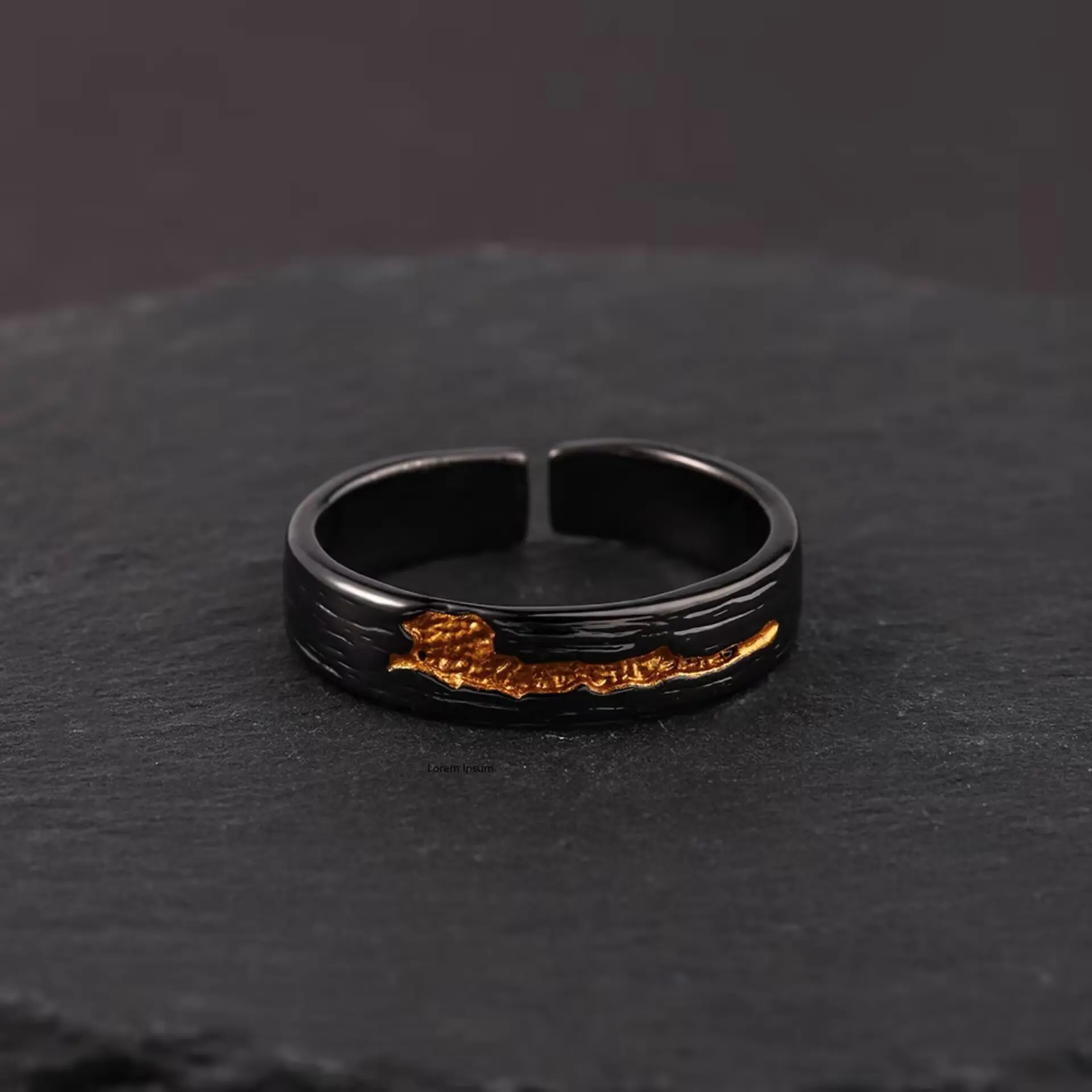 Black men's ring , Lightning Copper Ring, Dark Ring, Personalized Single Ring, Meteor Pattern Ring, Streamer Ring, Lightning Pattern Ring, Men'S Ring, Creative Ring, Retro Ring, Very Cool Ring, a Good for Friends