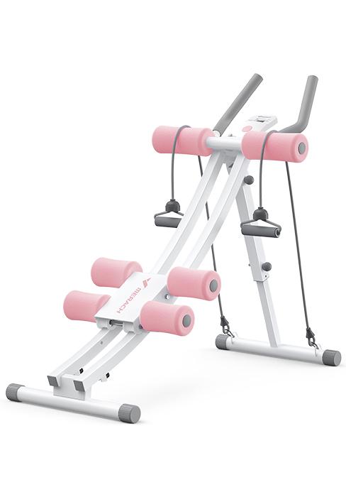 Ab Machine, Ab Workout Equipment, Adjustable Ab Trainer Machine for Abs Workout at Home Gym, Foldable, Knee Protection, Abdominal Trainer for Stomach Workout