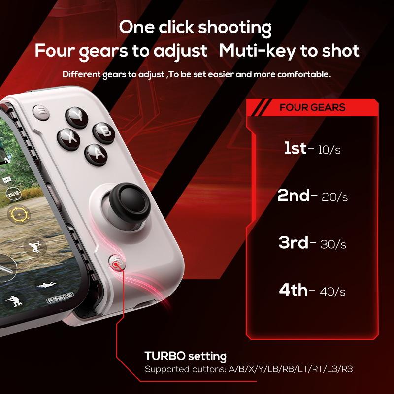 2025 New Mobile Game Stretching Gamepad Wired Bluetooth Dual-Mode 15W Phone Fast Charge One-Click Recording Macro