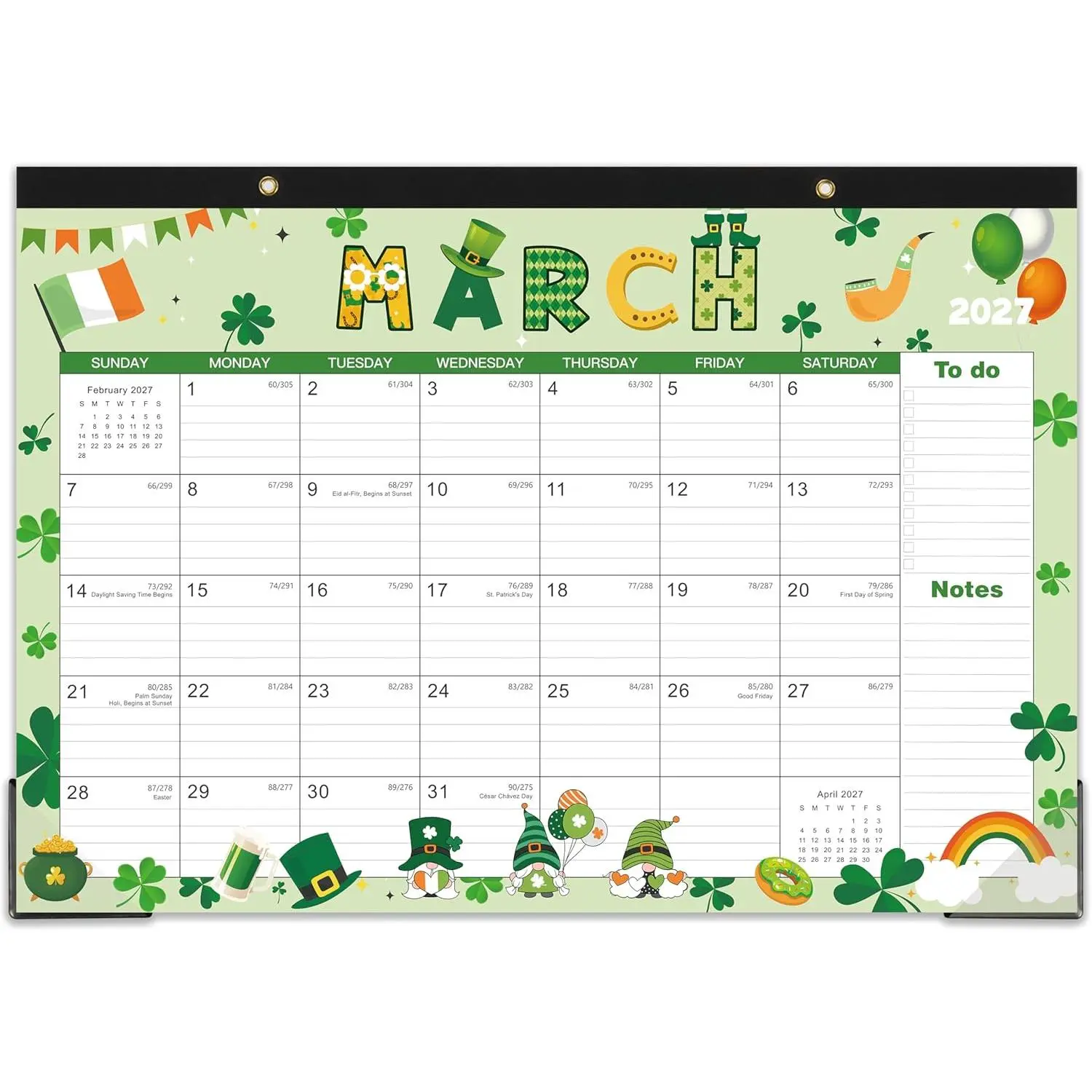 2026-2027 Desk Calendar - July 2026 - December 2027, 2026-2027 Calendar, 17" x 12", 18 Months Calendar, Seasonal Desktop Calendar, Notes Section