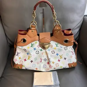 Pre-owned Louis Vuitton x Takashi Murakami White Multicolor Ursa Tote Bag x441 26.06.03