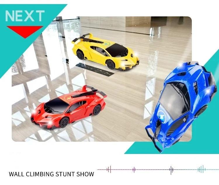 New Wall Climbing Remote Control Car Expert Level Gravity Defying RC Car Christmas Gift for Boys Rechargeable Alloy Cyber-Truck Transformable Mini Forklift Toy Dual-Tire Drift High-Speed LED Off-Road All Terrain 2.4GHz Monster