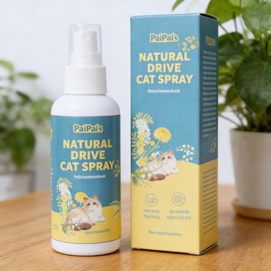 Paika Natural Drive Cat Spray 100ml - Herbal Cat Deterrent for Furniture, Couch, Curtains & Bed, Safe Pet Repellent for Cat & Dog Owners