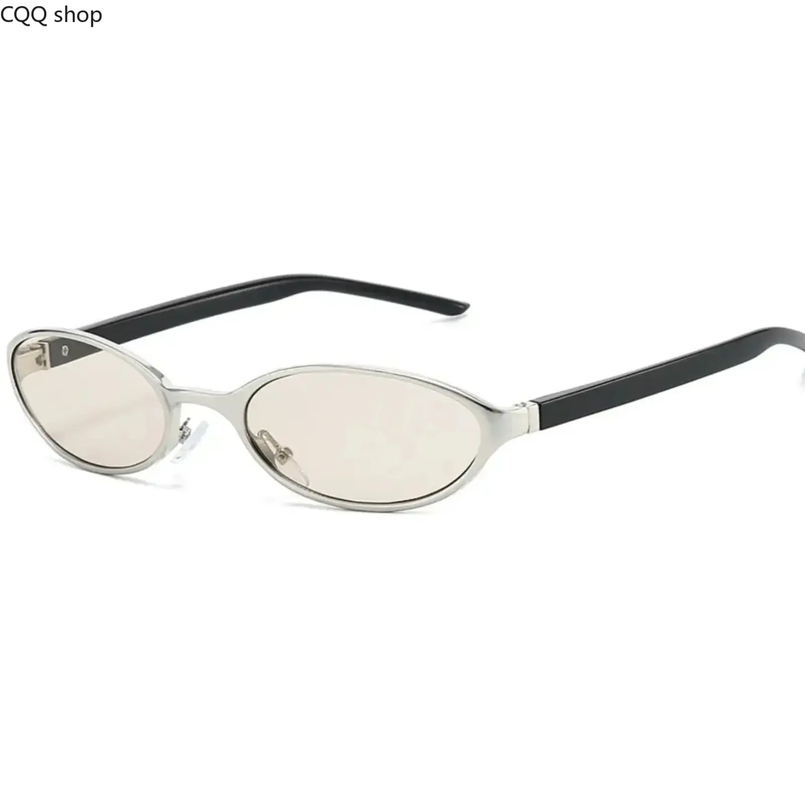 3 Pack Futuristic Cat Eye Sunglasses, Silver Full Rim Metal Oval UV Protection Shades, Unisex Korean Trendy Eyewear for Summer Daily Street Outfits