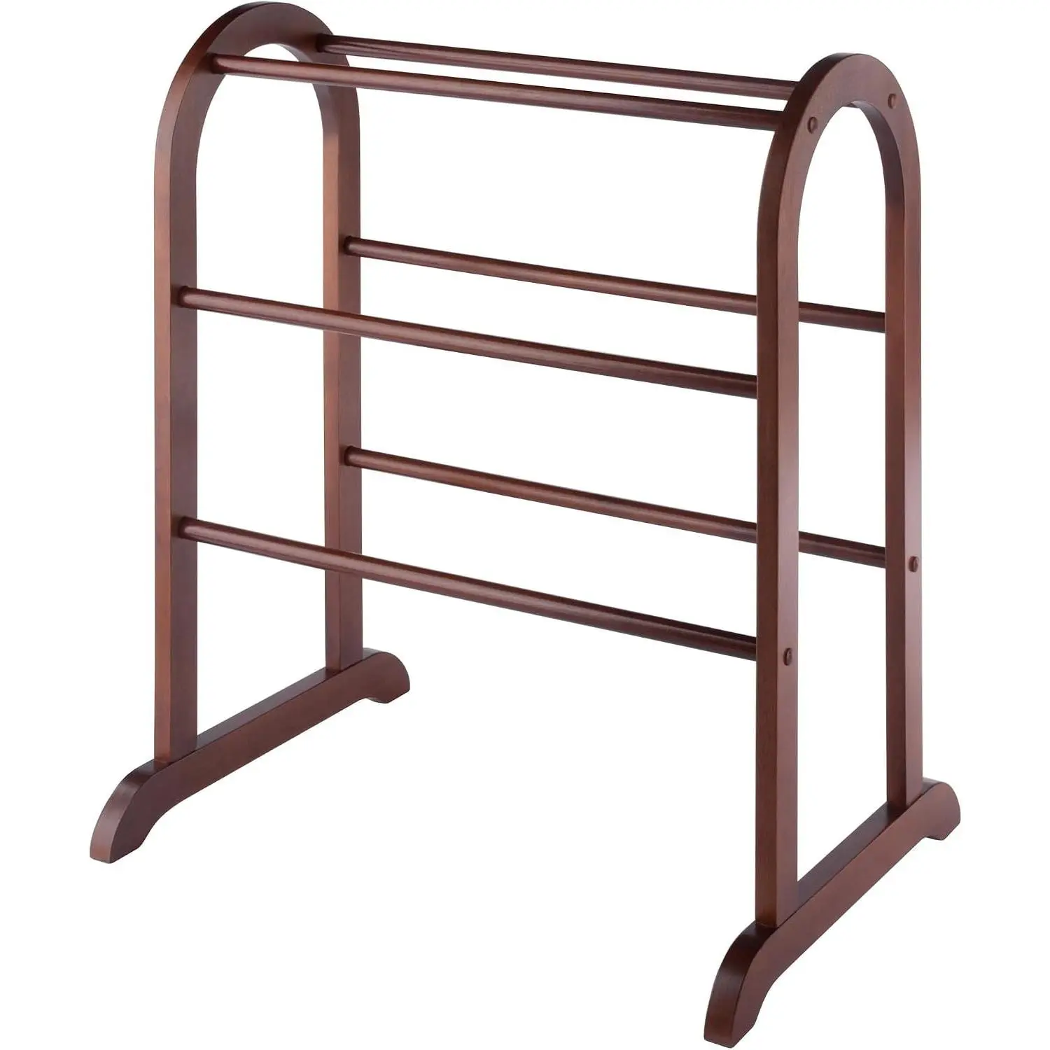 94326 Wood Quilt Rack With 6 Rungs, Antique Walnut