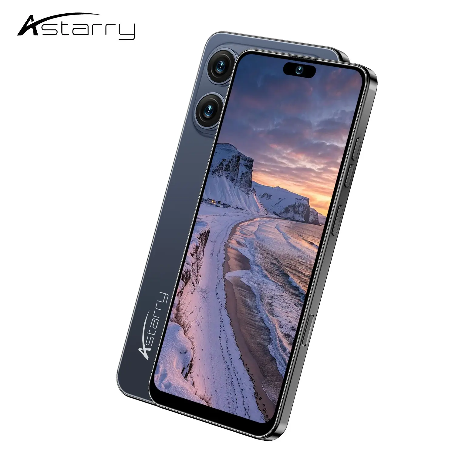 Astarry 17 Pro Max Smartphone Android 12.0 6GB+64GB ROM 6.93 Inch HD Large Screen 16MP+20MP Camera MTK6762 Octa-core Processor 5000mAh Long-lasting Battery Dual SIM Face Fingerprint Dual Unlock