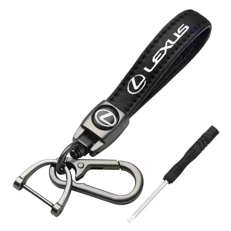 High Quality Leather Car Logo Keychain Key Ring Chain Pendant Gifts For Lexus RX 300 IS 250 300 GX 400 460 UX 200 NX LX GS ES SC Auto Accessories