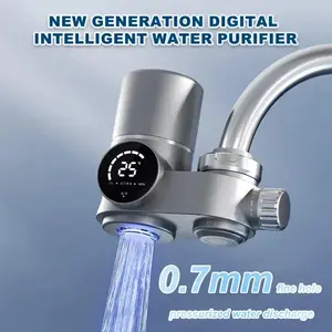 Water Filter for Sink Faucet, NSF Certified Faucet Mount Water Filtration with Real-Time Filter Life Indicator, Reduces Lead Chlorine, Heavy Metals (Incl. 1 Filter, 13 adaptors)