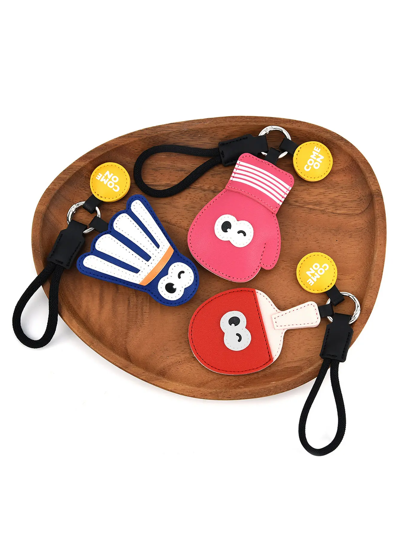 Creative Sports Keychain, Simple Cartoon Ping Pong, Badminton, Boxing, Sports Event Bag Pendant, Small Gift