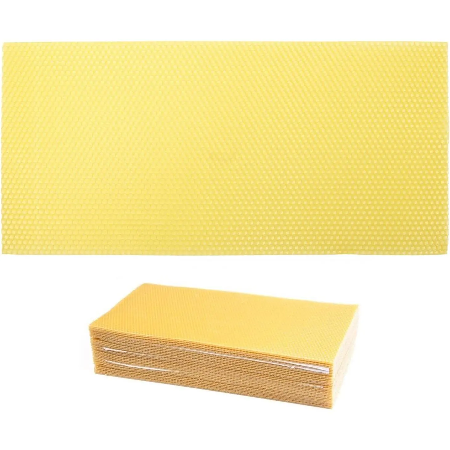 30pcs Natural Beeswax Honeycomb Foundation Beehive Wax Sheets for Beekeeping and Handmade Candle Making