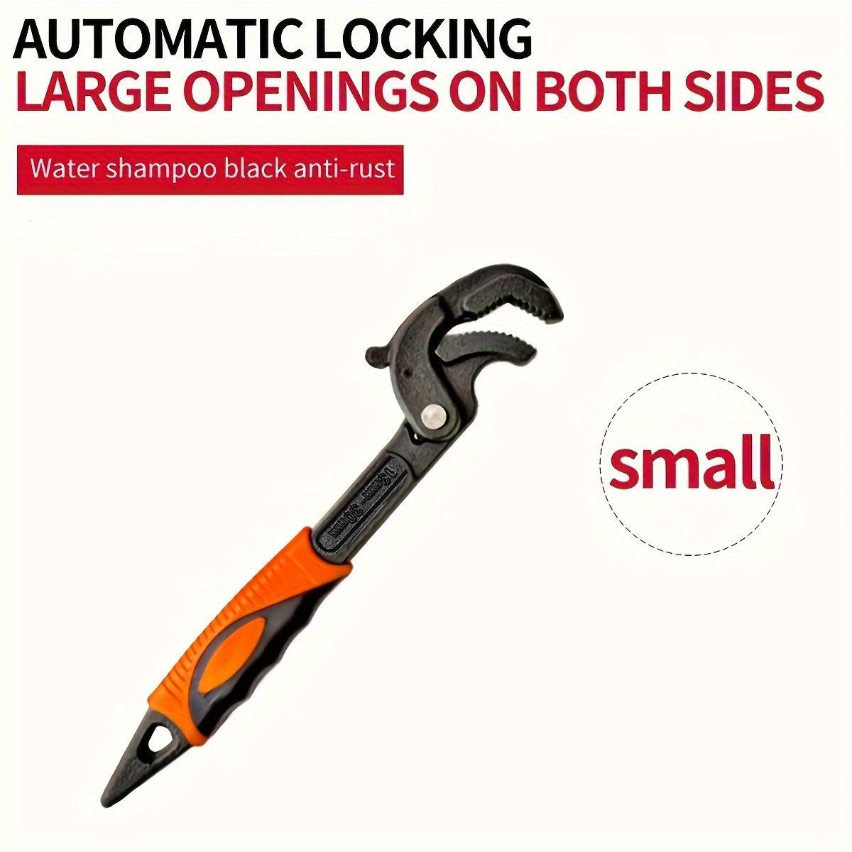 2024Universal Multi-functional Wrench, Multifunctional Quick Opening Pipe Clamp, Automatic Locking Wrench Tool, Household Repair Tool, Quick Opening Pipe Wrench Plate Tool, Portable Movable Wrench