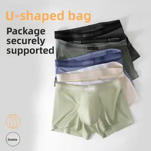 5-Pack, New 60 Modal men's underwear 10A wolfberry antibacterial inner gear boxers seamless shorts breathable brief multiple color sporty random men big and tall pierna larga