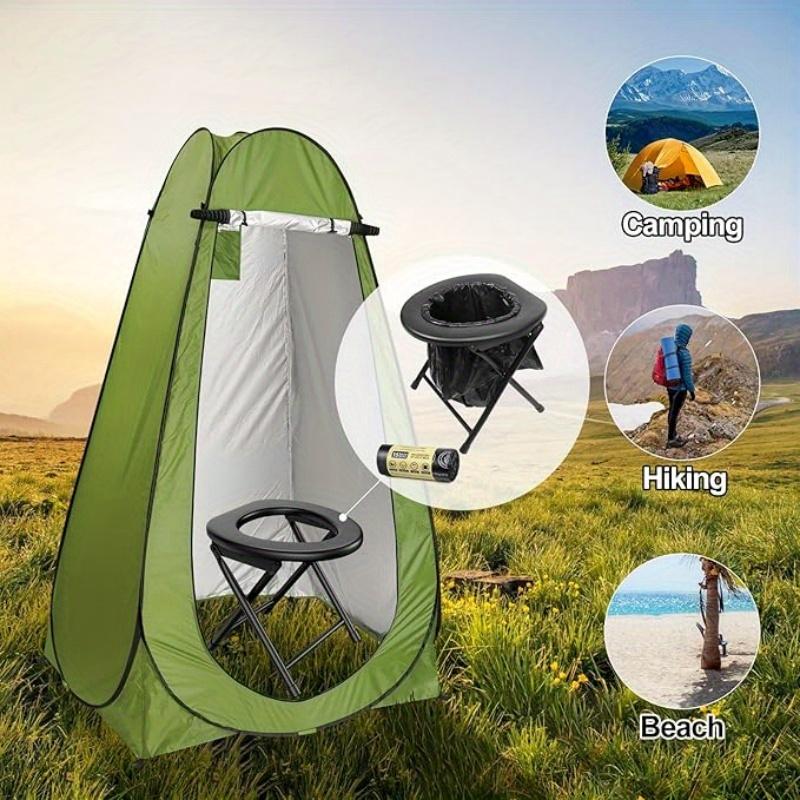 Lightweight and portable folding toilet — 5-second quick installation, leak-proof and sturdy iron frame, suitable for RVs, camping, and outdoor scenarios