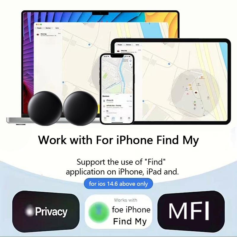 1/ 4Pack GPS Tracker Strong Magnetic Car Vehicle Tracking Anti-loss Positioning Device Car Locator work with Apple Find My APP
