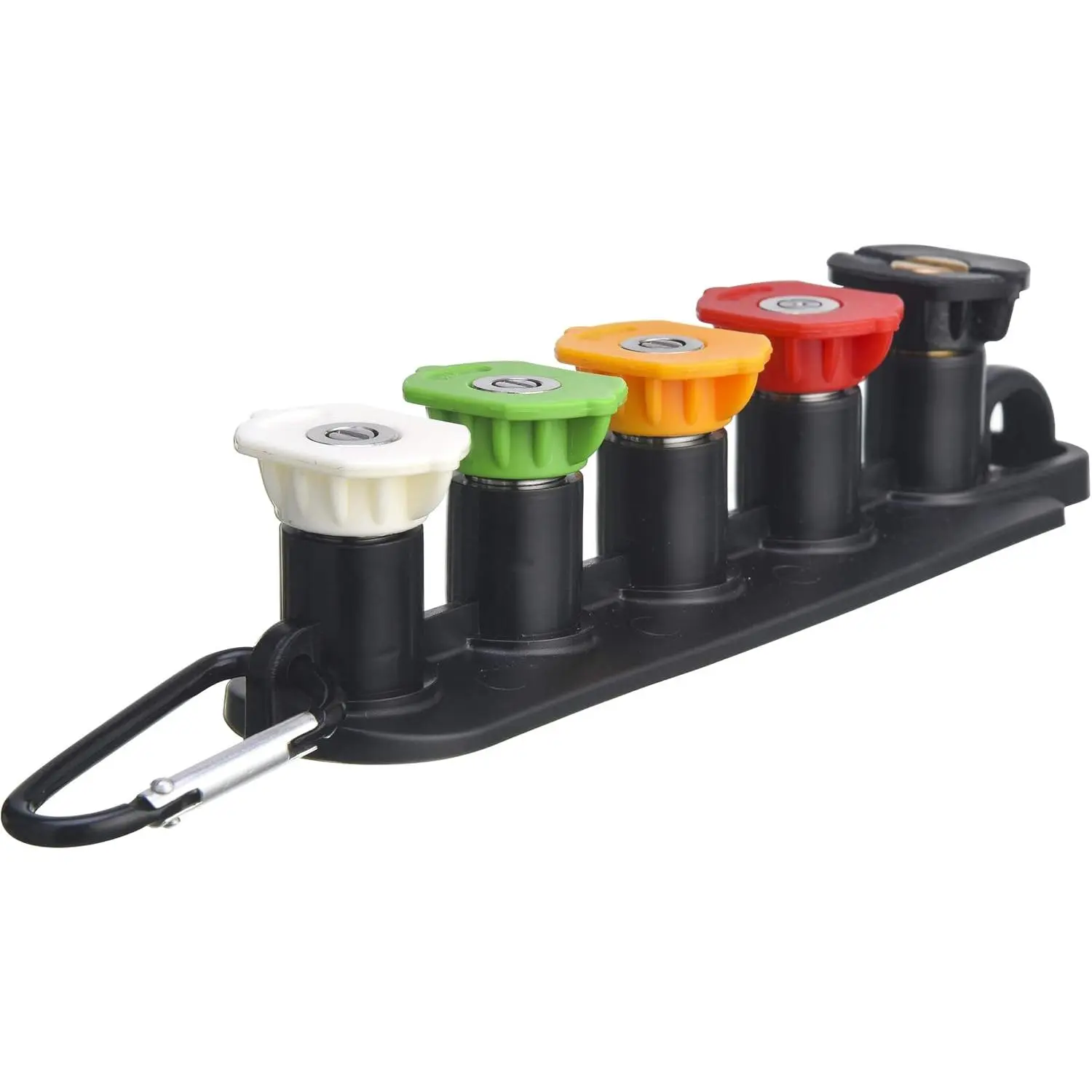 Washer Nozzle Tips with Nozzle Holder, Set of 5 | Power Washer Tips Multiple Degrees, 1/4 Inch Quick Connect, 4000 PSI, 2.5 GPM