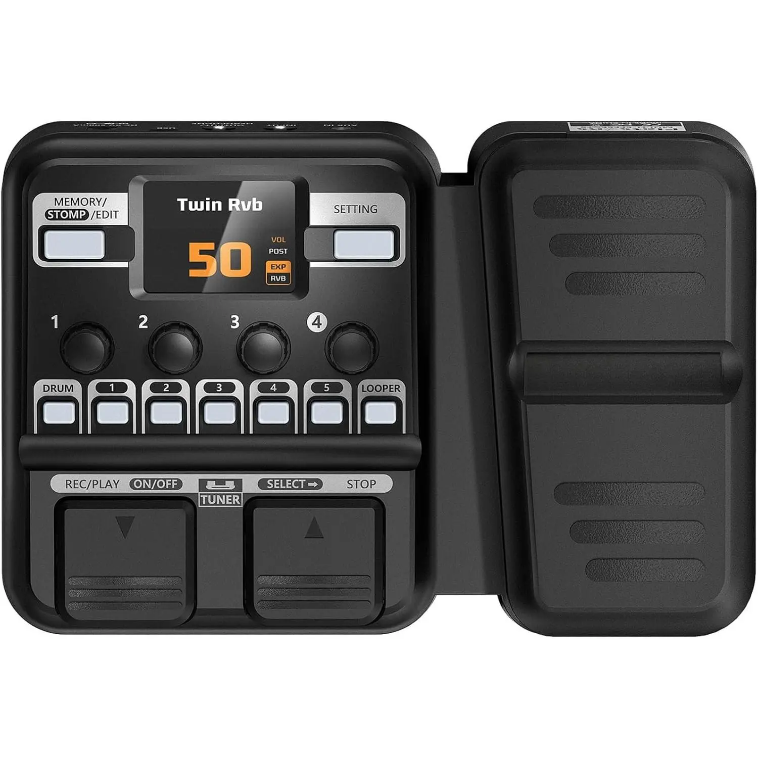 KMF-1 Guitar Pedal, 77 Effects Guitar Multi Effects Pedal with 50 Preset, 42 Drum Rhythm, 18 Amp/Cab, Upgraded Color Screen, Aux In, Guitar Tuner Looper Expression Wah Volume Distortion Pedal